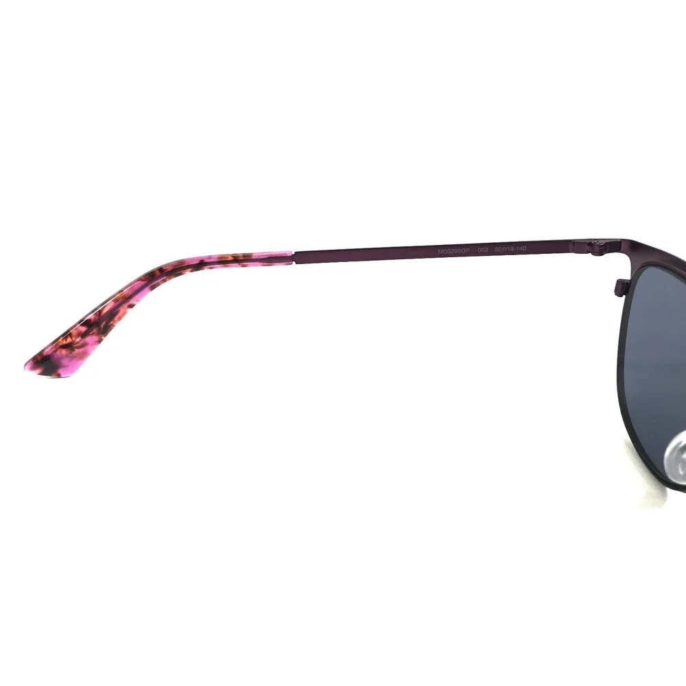 McQ Sunglasses MQ0295OP 002 Matte Purple Cat Eye Frames with Dark Blue Lenses